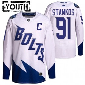 Tampa Bay Lightning Steven Stamkos 91 Adidas 2022 Stadium Series Authentic Shirt - Kinderen